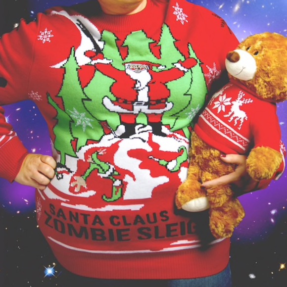 Zombie Christmas Sweater - Picture 3 of 8